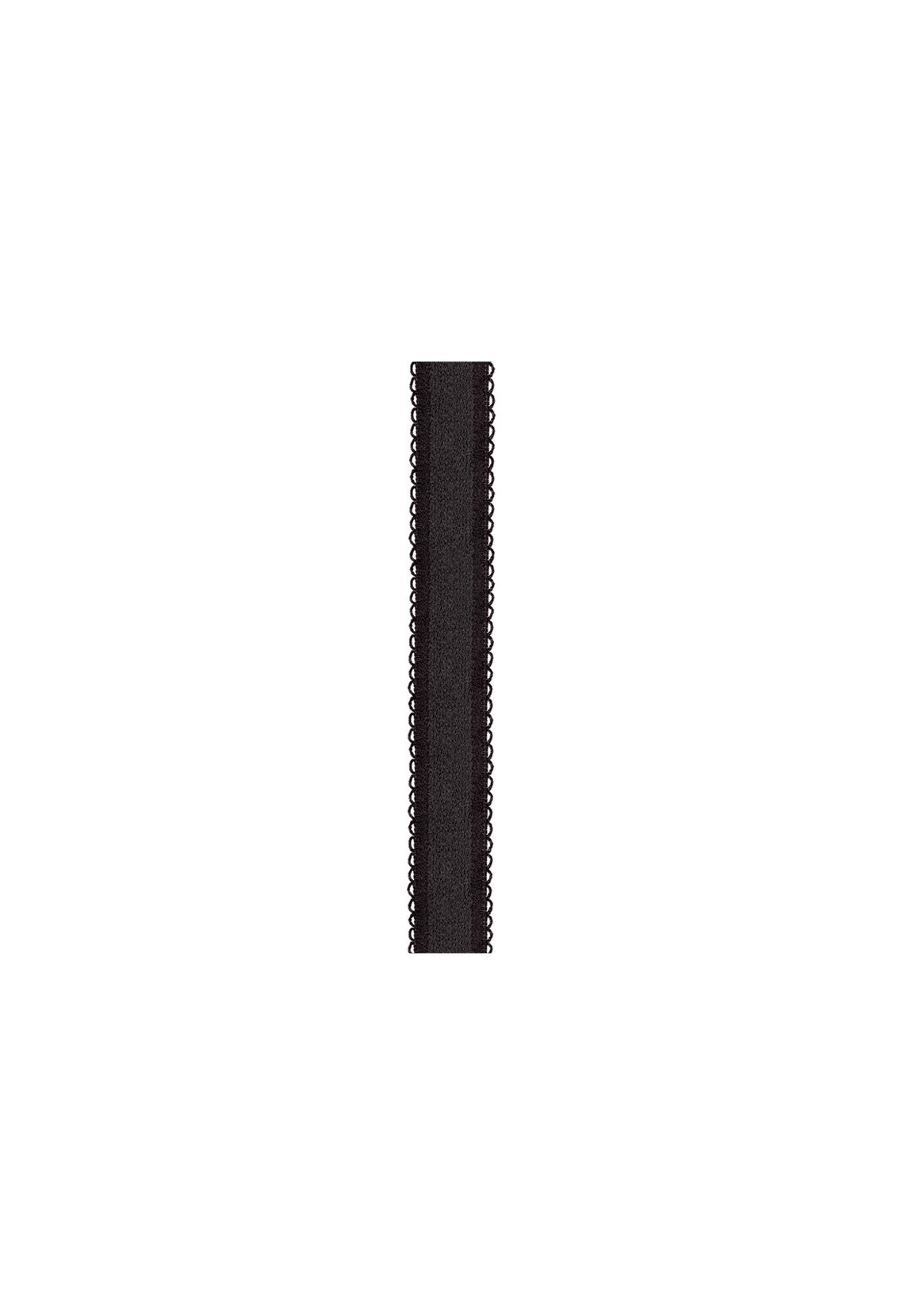 Julimex RB398 Ramiączka materiałowe z koronką 12mm (czarne) Bielizna/Akcesoria